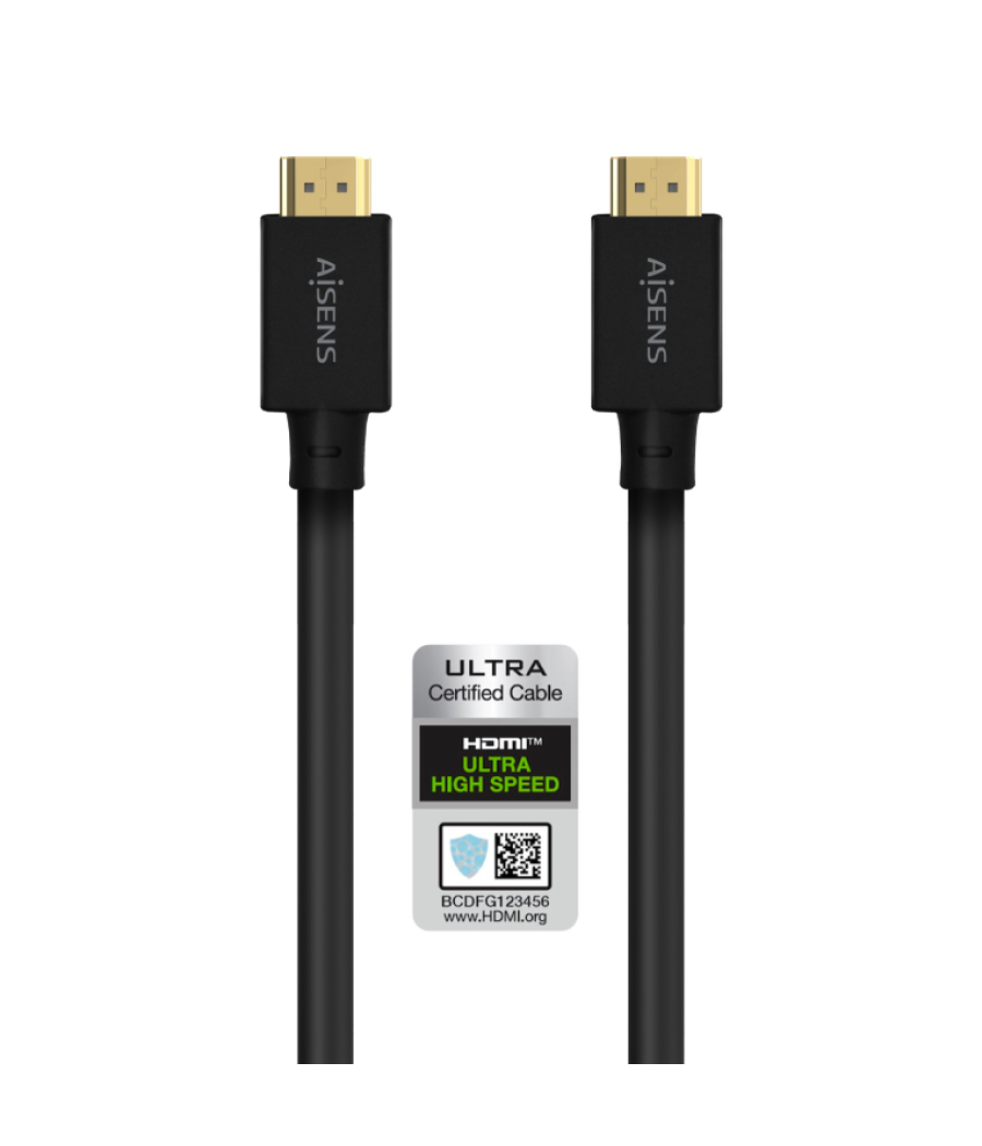 Cable hdmi aisens v2.1 ultra alta velocidad 8k60hz m/m 5.0m negro