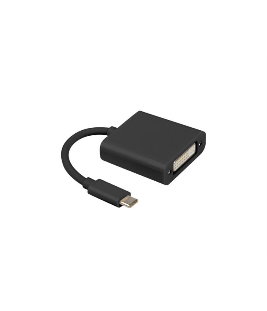 Adaptador usb lanberg usb-c m 3.1 a dvi-i h (24+5) dual link 15cm negro