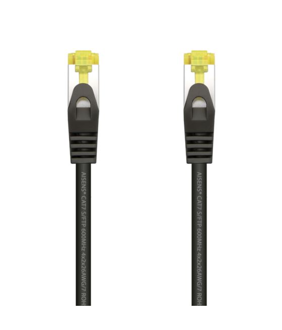 Cable red aisens latiguillo rj45 lszh cat.7 sftp pimf 1.0m negro