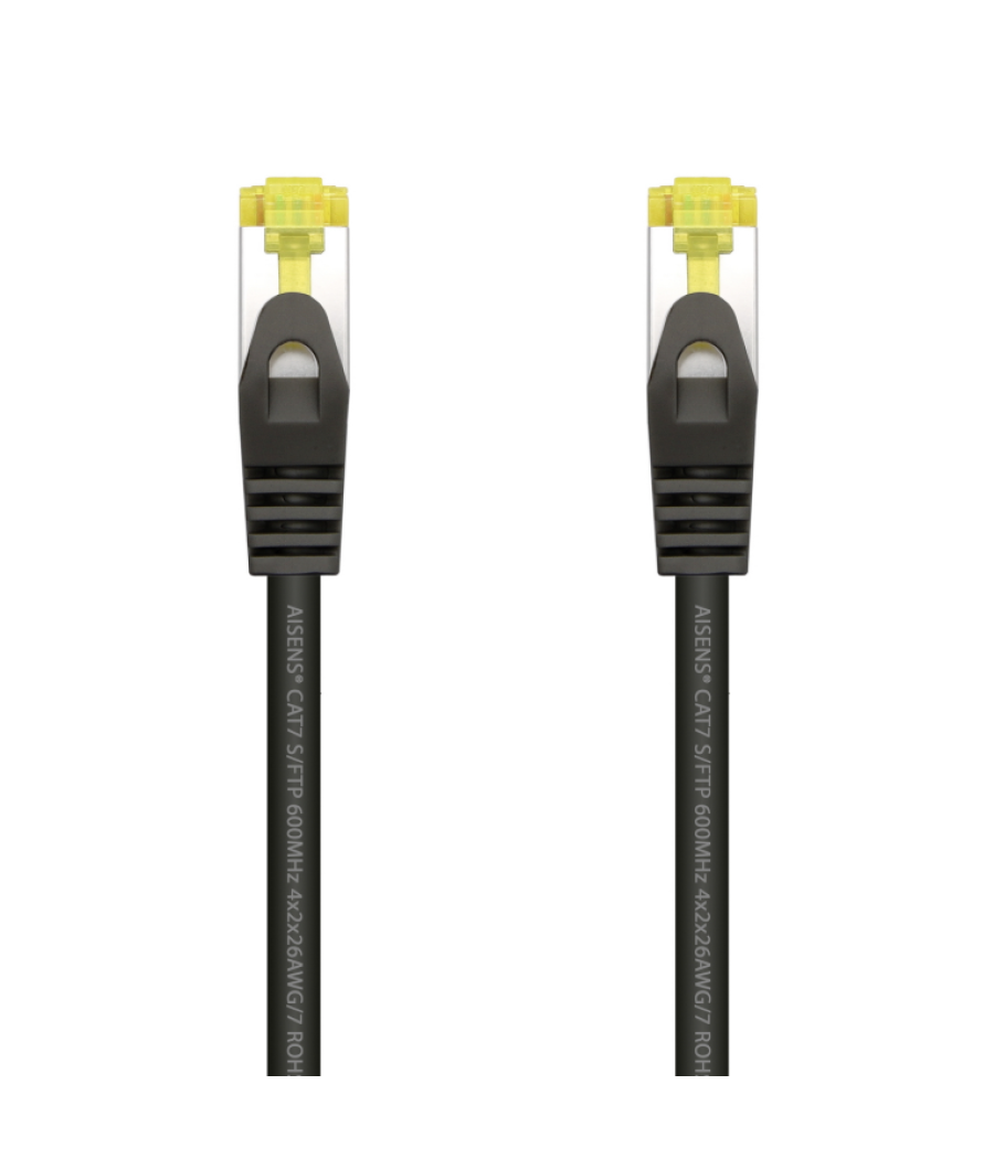 Cable red aisens latiguillo rj45 lszh cat.7 sftp pimf 1.0m negro