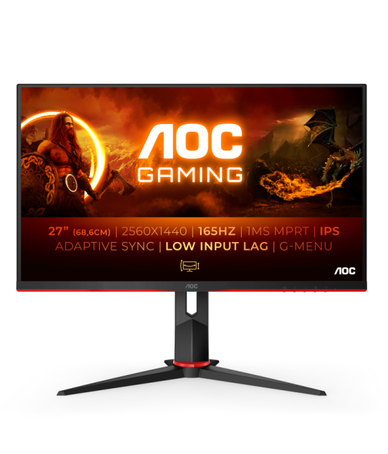 Monitor gaming aoc q27g2seu 27" qhd 1ms 165hz ips negr