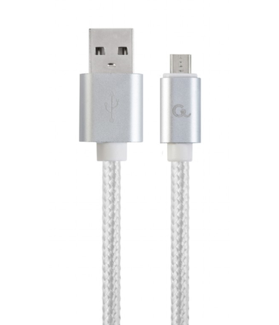 Cable usb gembird trenzado algodón conectores metálicos, 1,8 m