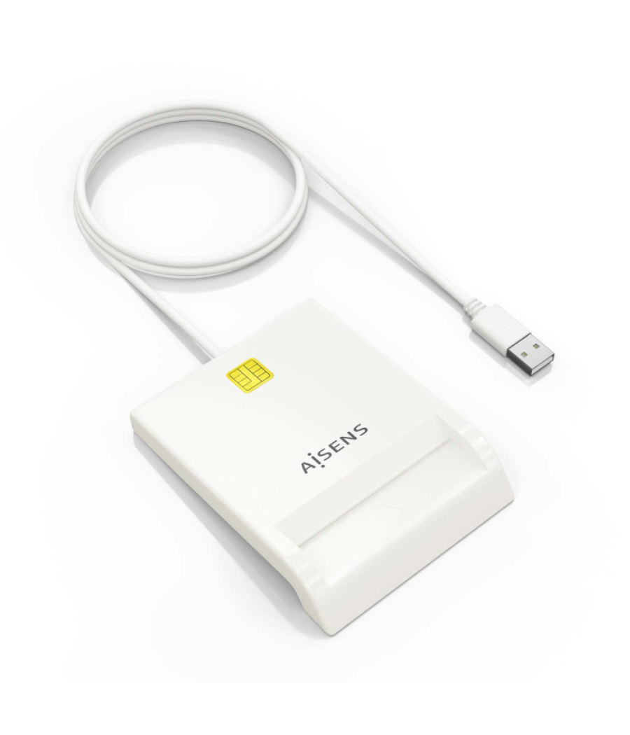 Lector de tarjetas inteligente aisens dnie blanco