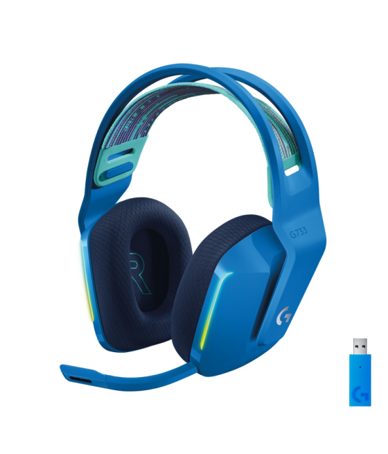 Headset logitech g733 lightspeed wrls diadema azul