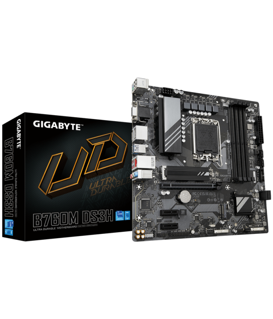 Placa base gigabyte b760m ds3h 1700 matx 4xddr5