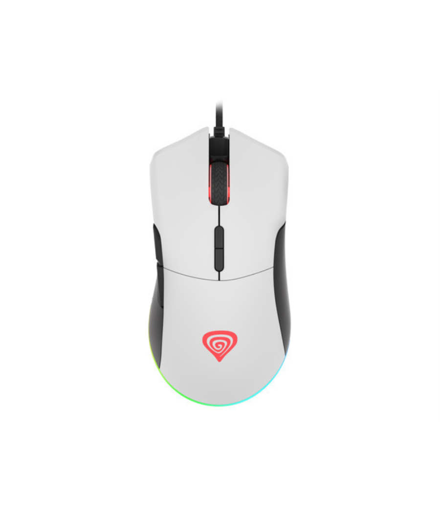 Raton gaming genesis krypton 290 rgb sensor optico 6400 dpi blanco