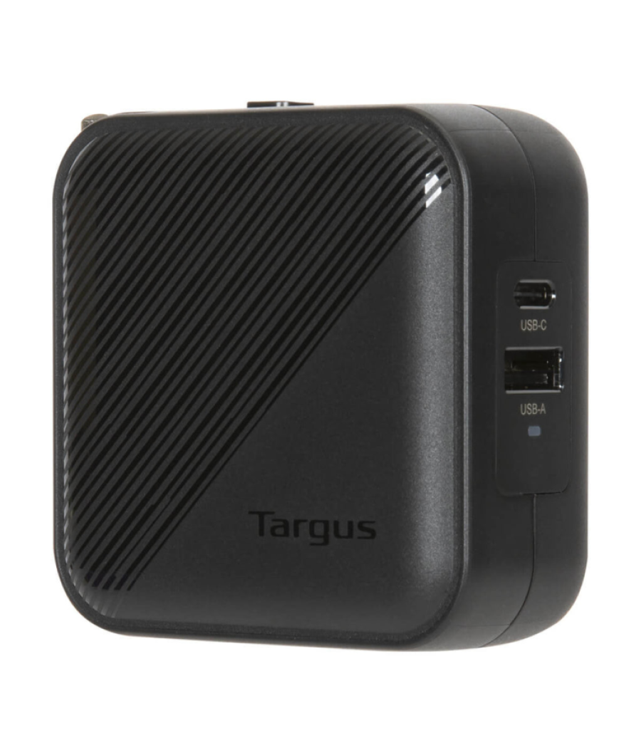 Cargador portatil targus 65 w gan charger - multi port - with travel adapters