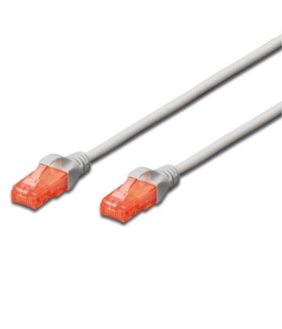 Cable de red cat 6 u/utp de 10 metros en color gris