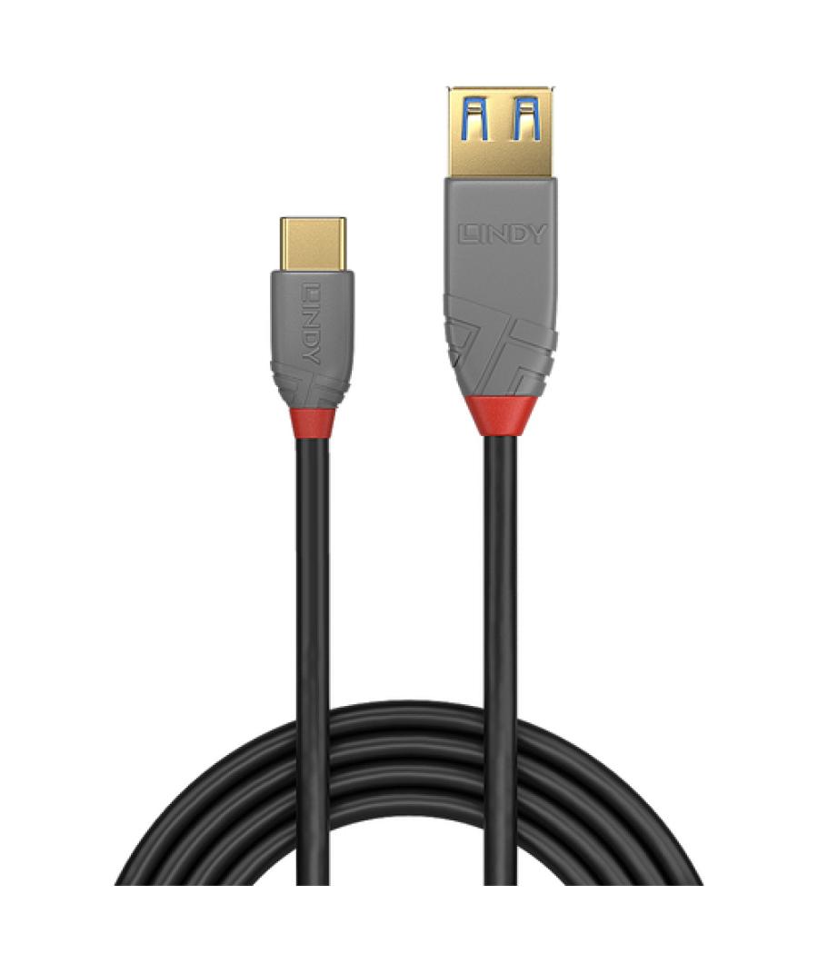 Lindy 36895 cable USB 0,15 m USB 3.2 Gen 2 (3.1 Gen 2) USB C USB A Negro