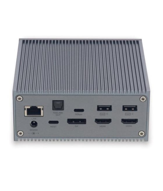 Lindy 43351 base para portátil y replicador de puertos Acoplamiento USB 3.2 Gen 1 (3.1 Gen 1) Type-C Gris