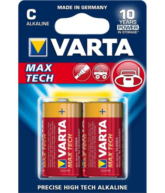 Varta MAX TECH 2x Alkaline C Batería de un solo uso Alcalino