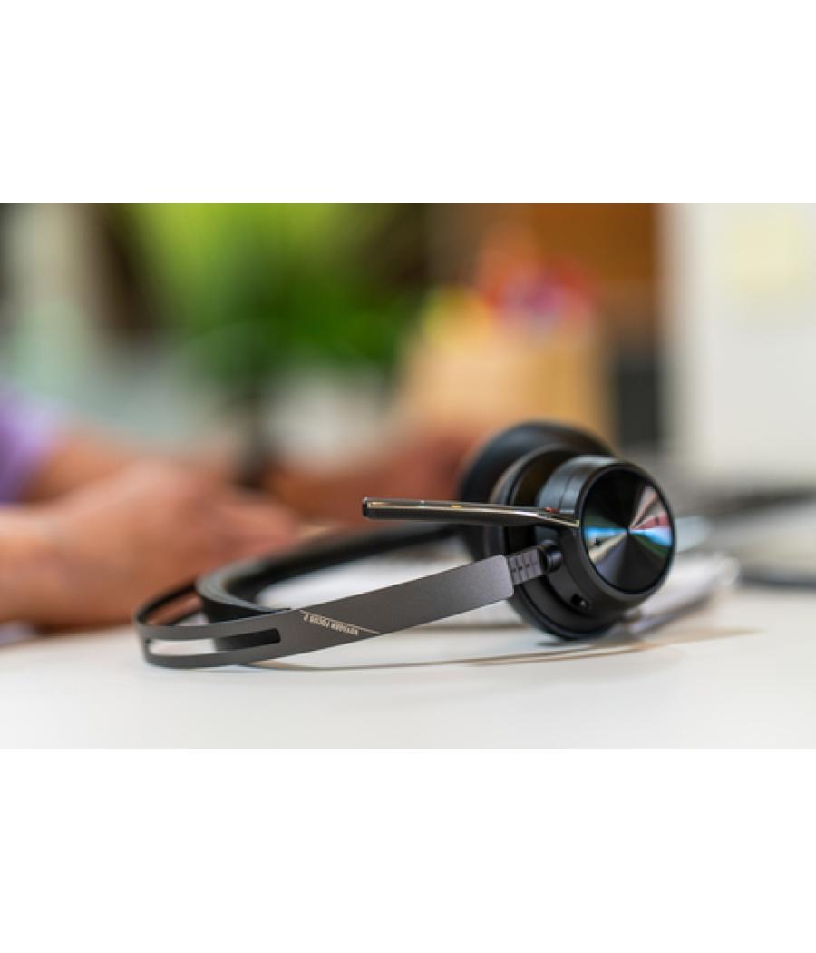 POLY Auriculares VFOCUS2 USB-A con base de carga