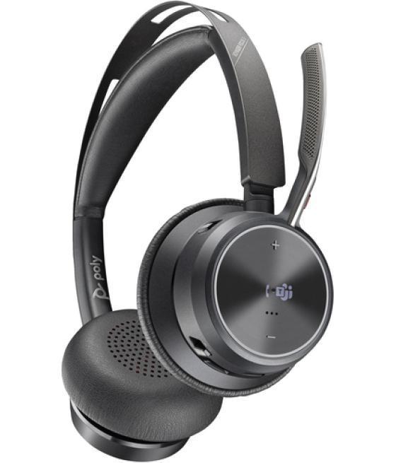 POLY Auriculares Voyager Focus 2-M con certificación para Microsoft Teams y soporte de carga