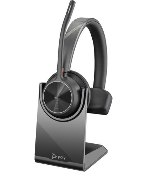POLY Auriculares Voyager 4310 con certificación para Microsoft Teams + llave BT700 + soporte de carga