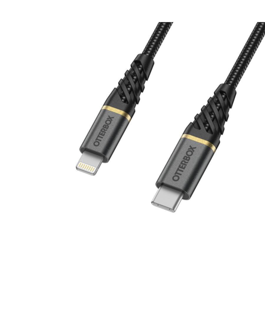 OtterBox Premium Cable USB C-Lightning 1M USB-PD, negro