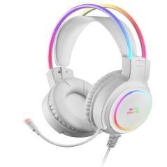 Auriculares gaming con micrófono mars gaming mhrgb/ jack 3.5/ blancos - Imagen 1