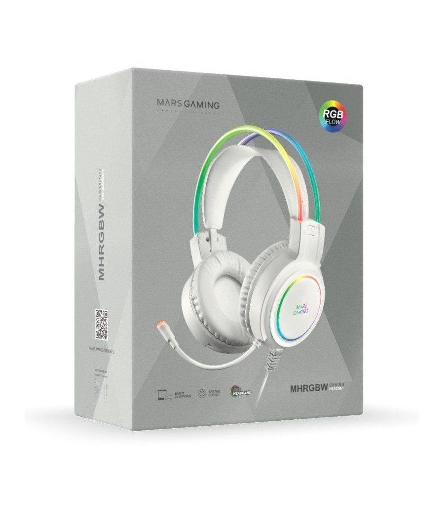 Auriculares gaming con micrófono mars gaming mhrgb/ jack 3.5/ blancos - Imagen 4