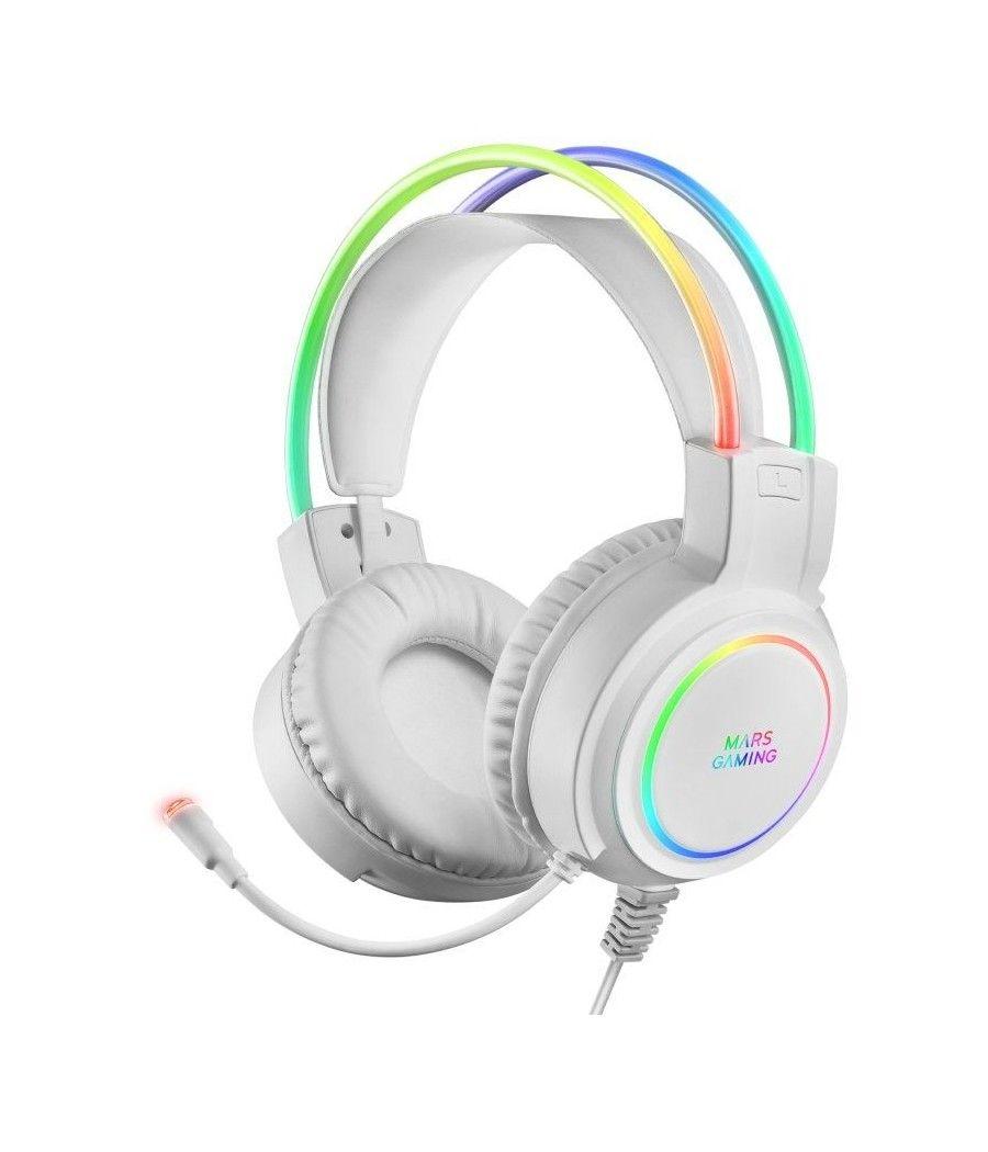 Auriculares gaming con micrófono mars gaming mhrgb/ jack 3.5/ blancos - Imagen 5