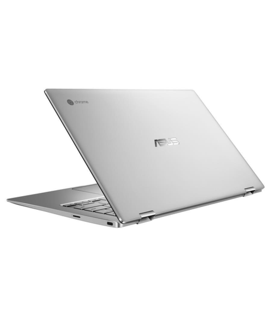 ASUS Chromebook Flip C434TA-AI0544 - Portátil 14" Full HD (Core m3-8100Y, 8GB RAM, 64GB eMMC, UHD Graphics 615, Chrome OS) Plata