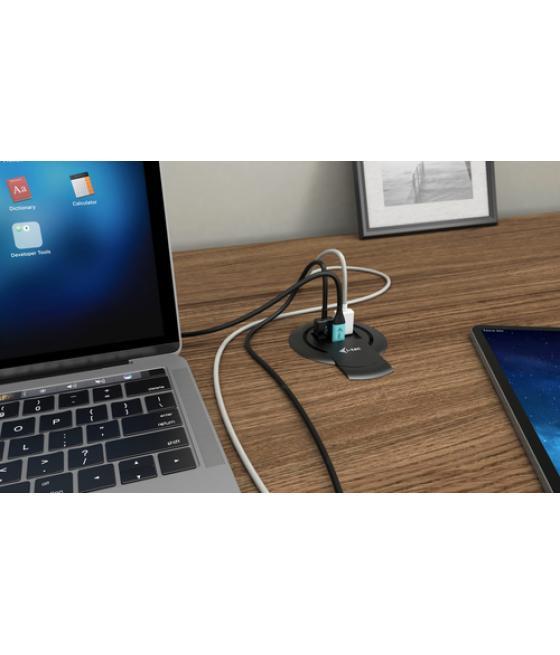 i-tec Built-in Desktop Fast Charger, USB-C PD 3.0 + 3x USB 3.0 QC3.0, 96 W