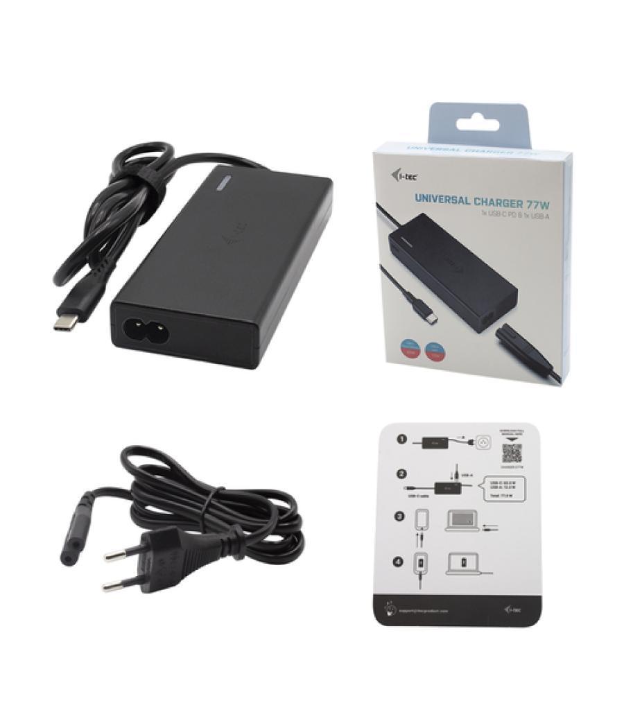 i-tec Universal Charger USB-C PD 3.0 + 1x USB-A, 77 W