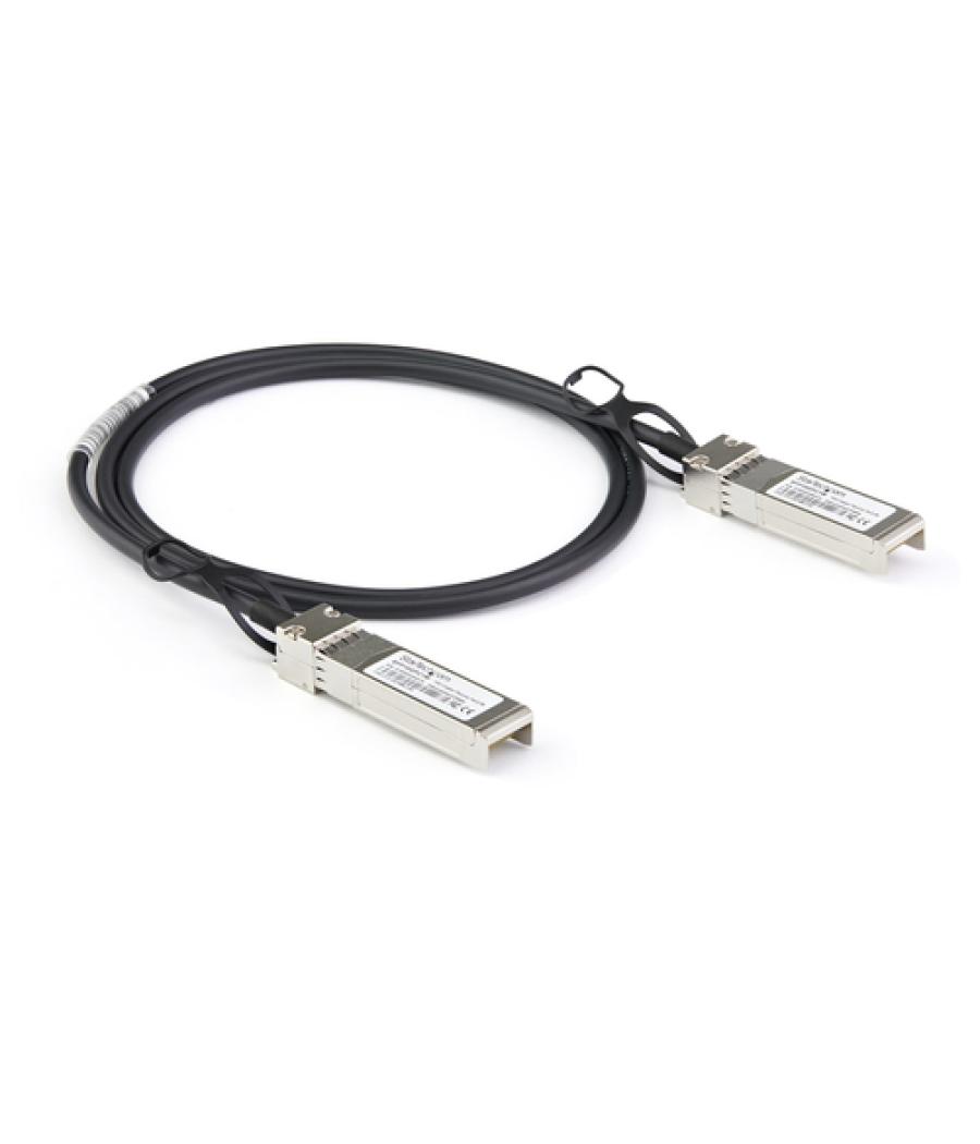StarTech.com Cable de 2m Twinax SFP+ a SFP+ con Conexión Directa 10GbE- Compatible con DAC-SFP-10G-2M de Dell EMC - Cobre - DAC 