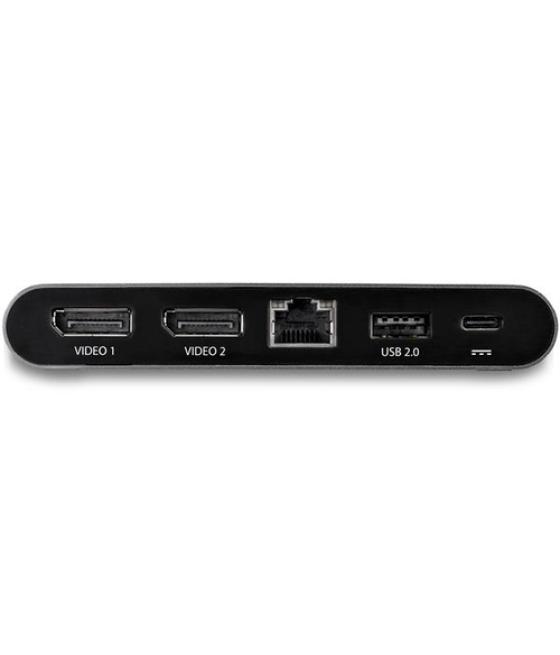 StarTech.com Docking Station USB C para 2 Monitores DisplayPort 4K - con Entrega de Potencia de 100W Passthrough - GbE - Hub Lad