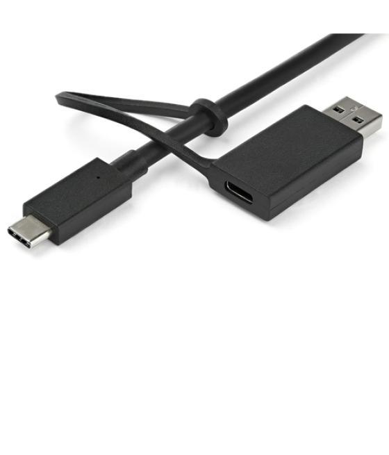 StarTech.com Dock USB-C y USB-A - Dock Station Universal Híbrido para 2 Monitores HDMI 4K 60Hz DisplayPort - Hub USB 3.1 Gen 1 -
