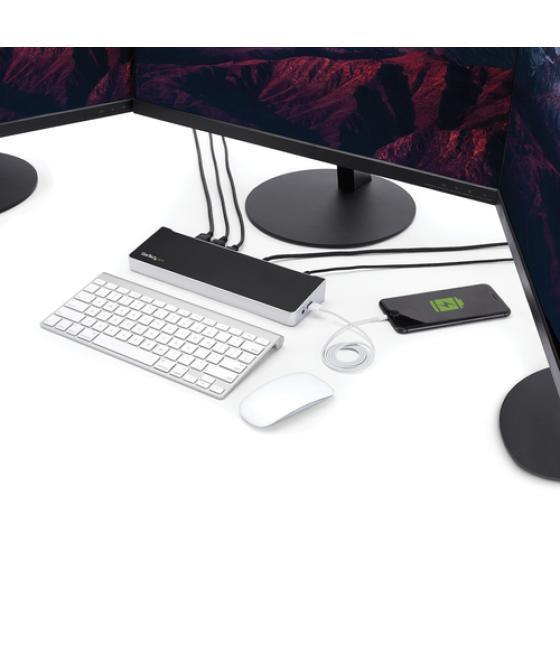 StarTech.com Dock USB-C para Tres Monitores 4K con 5x Puertos USB 3.0