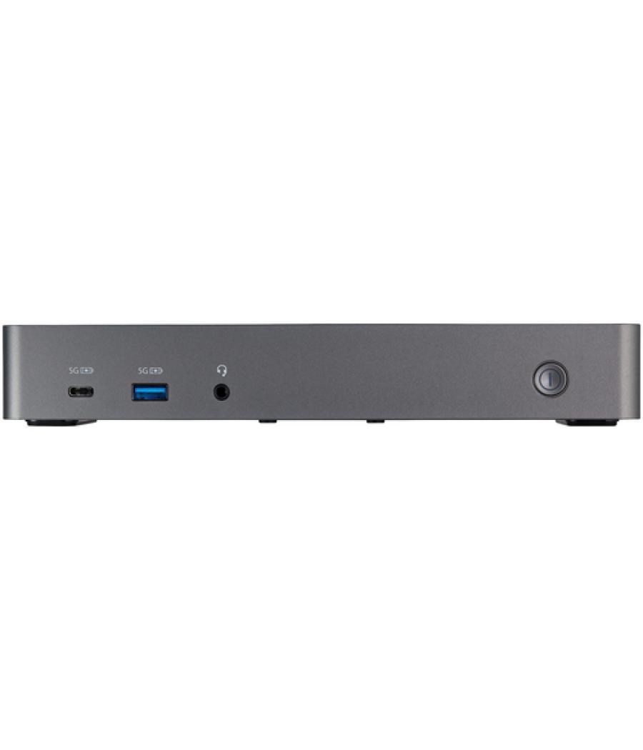 StarTech.com Dock USB-C y USB-A - Docking Station Híbrida Universal para Tres Monitores DisplayPort y HDMI 4K de 60Hz - Replicad