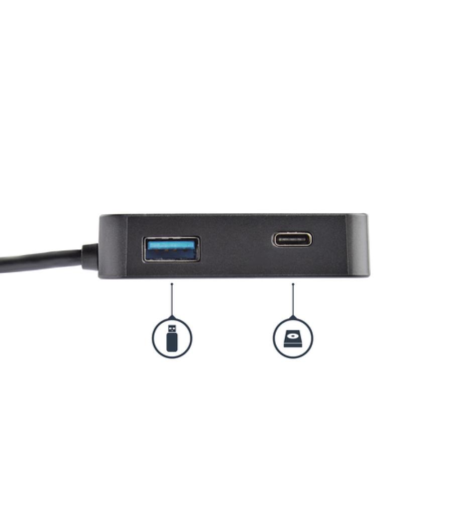 StarTech.com Adaptador Multipuertos USB C - Mini Dock Portátil USB-C 4K HDMI - Gigabit Ethernet - Hub USB 3.0 (1x USB-A 1x USB-C