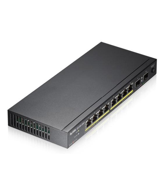 Zyxel GS1100-10HP switch No administrado Gigabit Ethernet (10/100/1000) Energía sobre Ethernet (PoE) 1U Negro