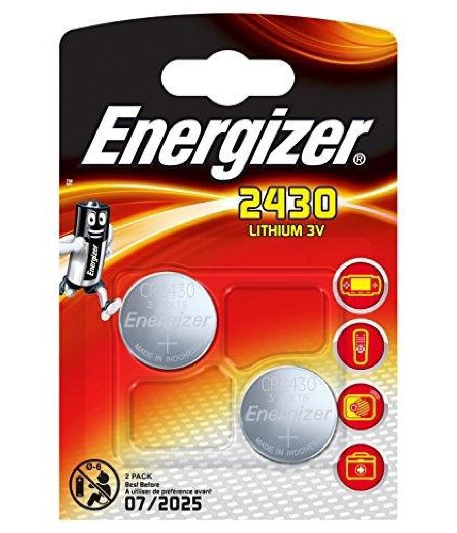 Energizer pilas planas de litio 3v - cr2430 (2 pack)