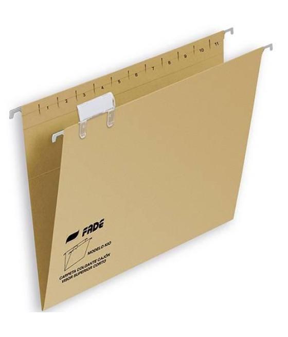 Fade carpeta colgante visor superior kio kraft cartulina a4 con etiquetas -50u-