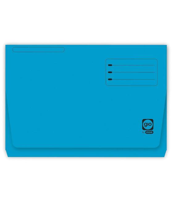 Gio subcarpeta con bolsa y solapa azul intenso cartulina folio 320gr -25u-