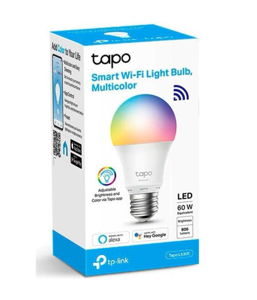 Tp-link bombilla inteligente tapo l530e led 8.7w multicolor