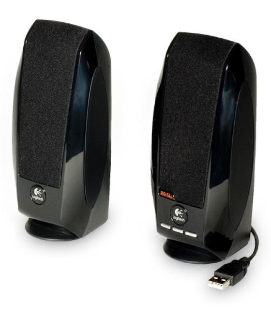 Logitech s150 digital usb - altavoces multimedios para pc - usb - 1.2 vatios (total) - negro