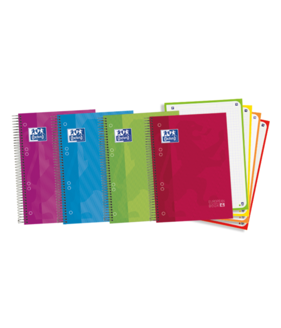 Oxford europeanbook 4 cuaderno y block a5 120 hojas colores surtidos