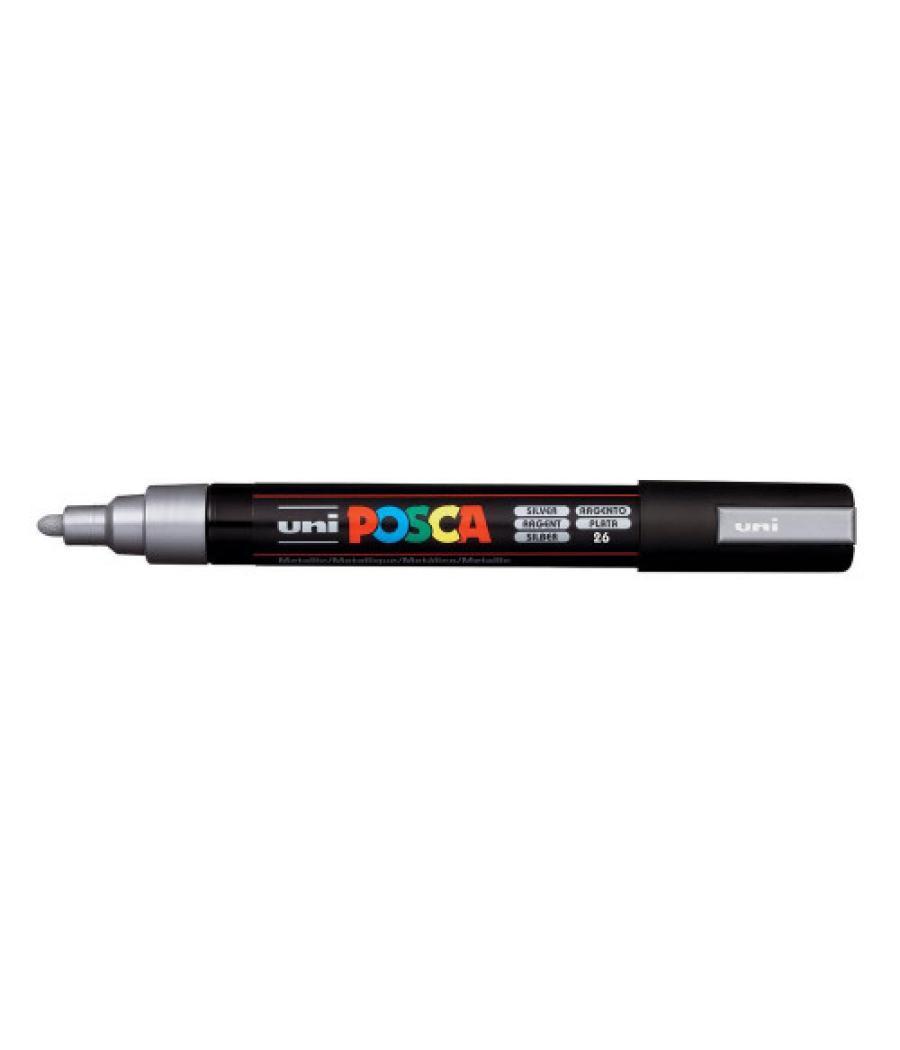 Marcador pc-5m posca 1.8-2.5mm plata uni-ball 286674000