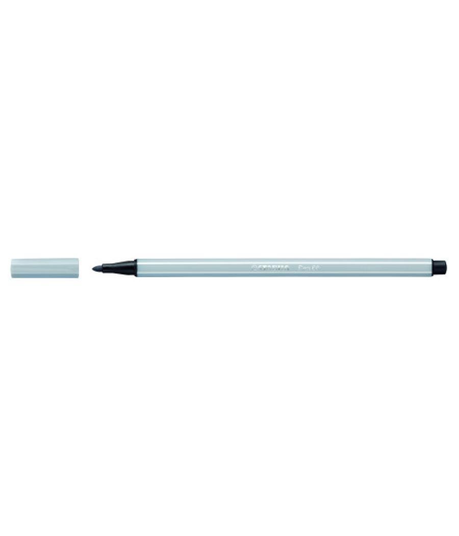 Rotulador punta fibra media 1mm. pen 68 gris claro stabilo 68/94