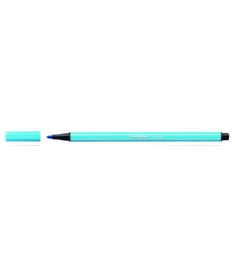 Rotulador punta fibra media 1mm. pen 68 azul celeste stabilo 68/57