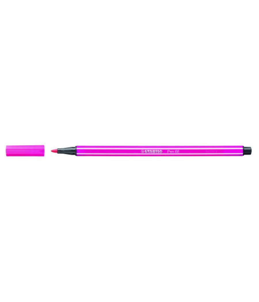 Rotulador punta fibra media 1mm. pen 68 rosa stabilo 68/56