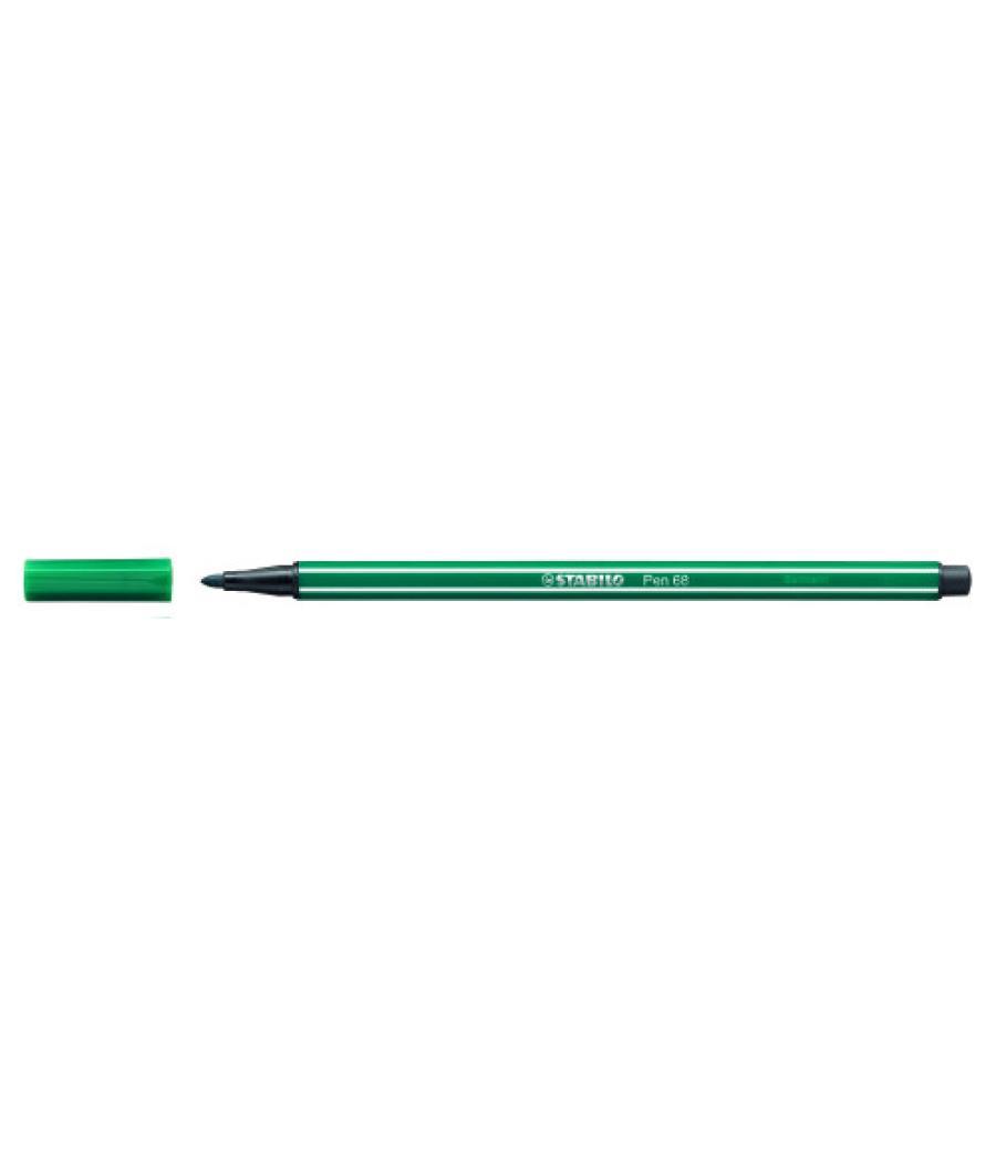 Rotulador punta fibra media 1mm. pen 68 verde turquesa stabilo 68/53