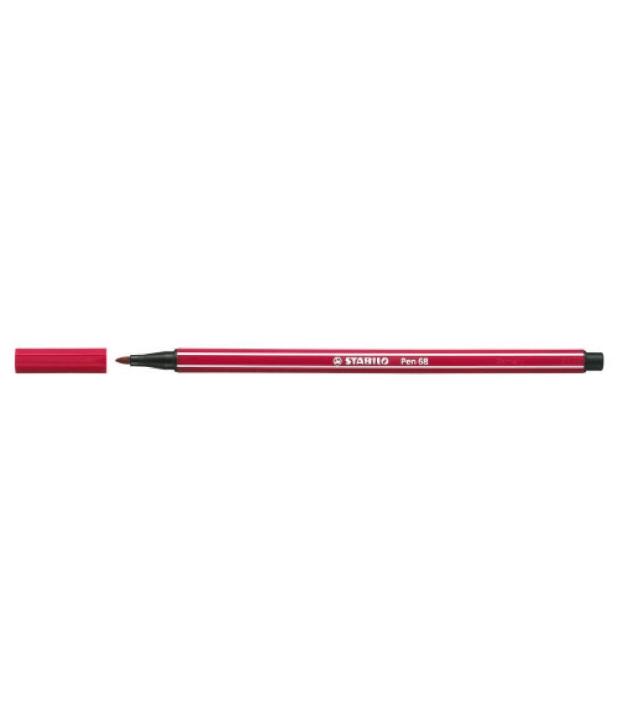 Rotulador punta fibra media 1mm. pen 68 rojo oscuro stabilo 68/50