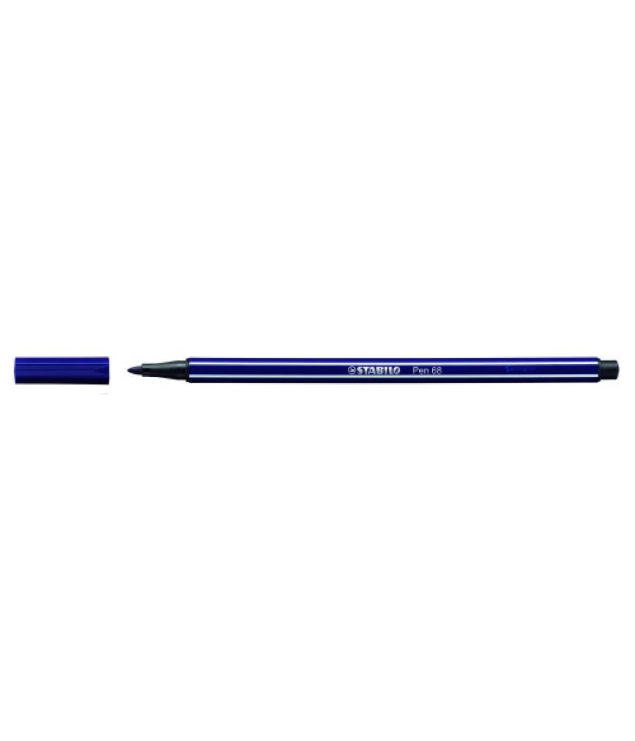 Rotulador punta fibra media 1mm. pen 68 azul prusia stabilo 68/22