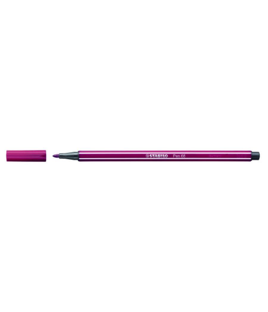 Rotulador punta fibra media 1mm. pen 68 purpura stabilo 68/19