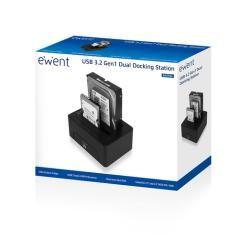 Ewent EW7014 Dock Station Dual 2.5"-3.5" USB 3.1 - Imagen 6