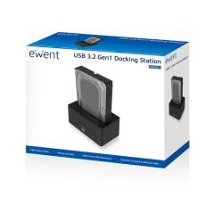 Ewent EW7012 Dock Station Dual 2.5"-3.5" USB 3.0 - Imagen 6