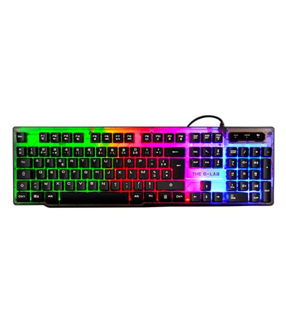 The g-lab keyz neon teclado usb qwerty español negro
