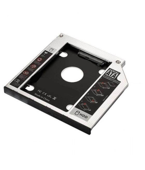 Ewent ew7003 funda para disco duro externo acrilonitrilo butadieno estireno (abs), aluminio negro, blanco